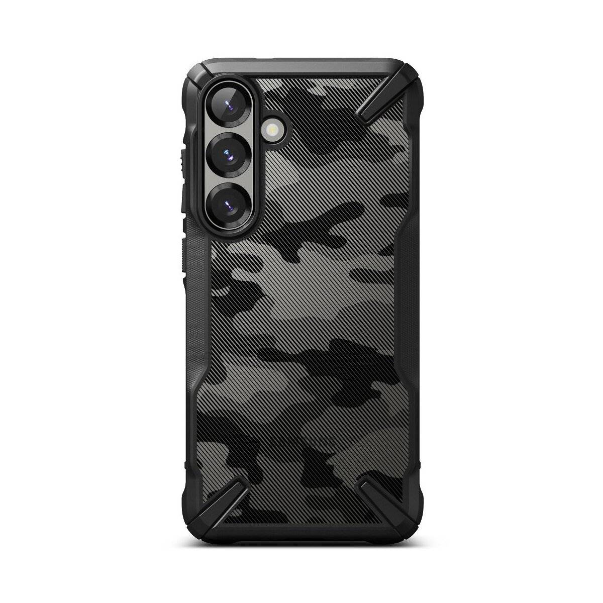 Ringke Fusion X Hülle Kompatibel mit Samsung Galaxy S25+ Schwarz Camo