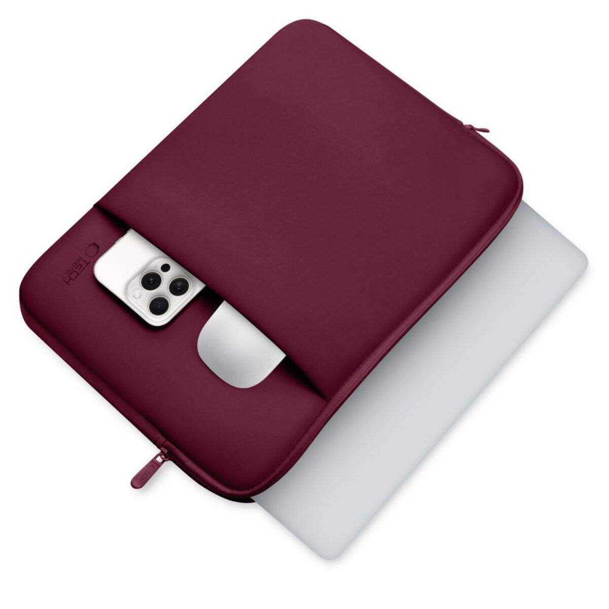 Tech-Protect Neopren-Laptoptasche 13″ - Burgunderrot