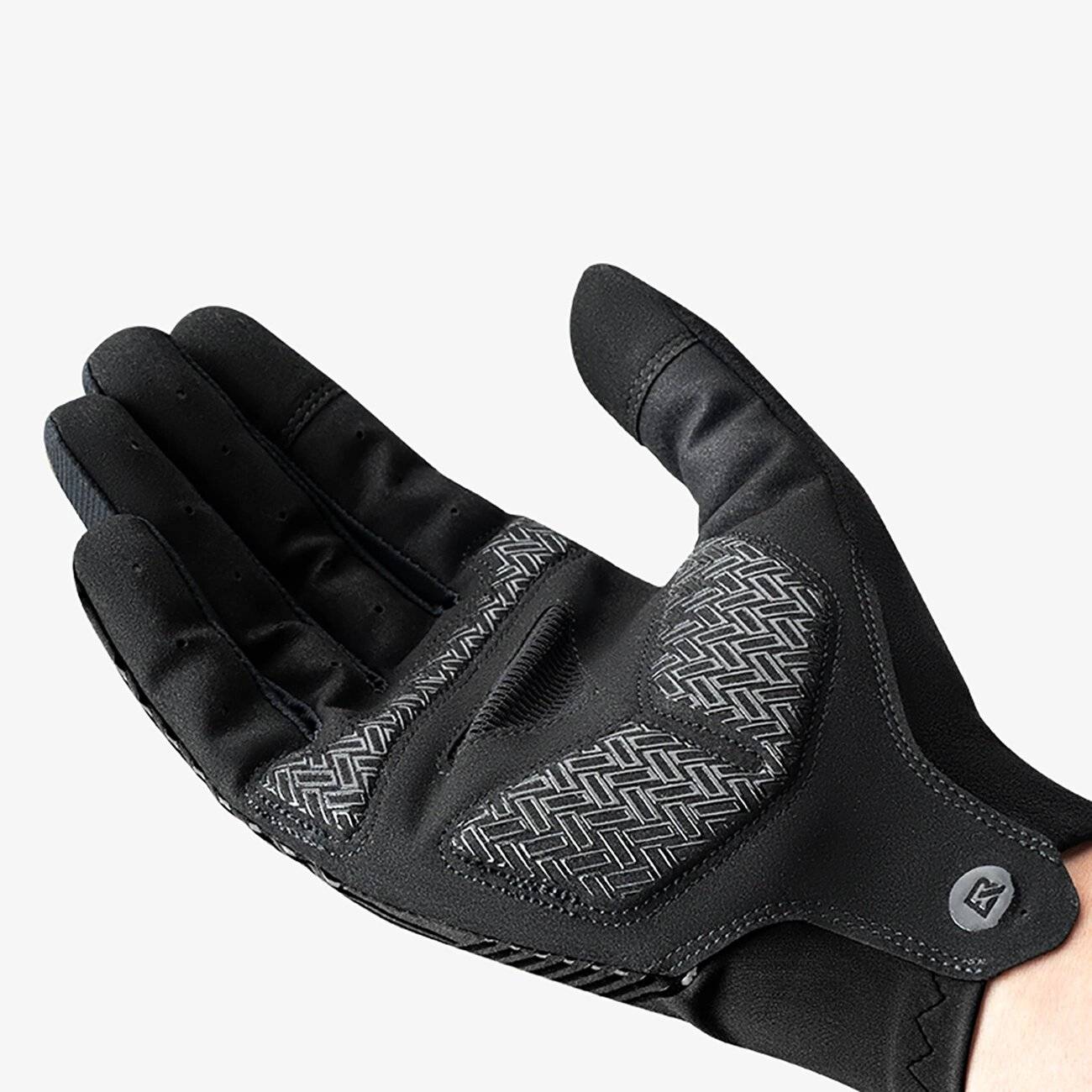 Rockbros Fahrradhandschuhe Frühling/Sommer/Herbst, Full, Größe: XL - Schwarz