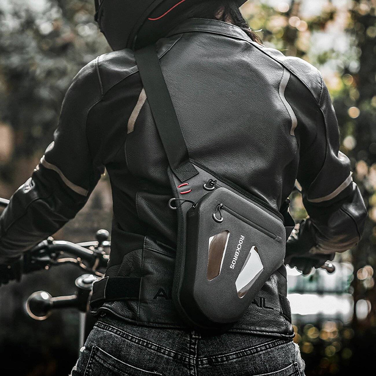 Rockbros Motorradtasche Beine, Oberschenkel, Taille, Schulter, Schwarz