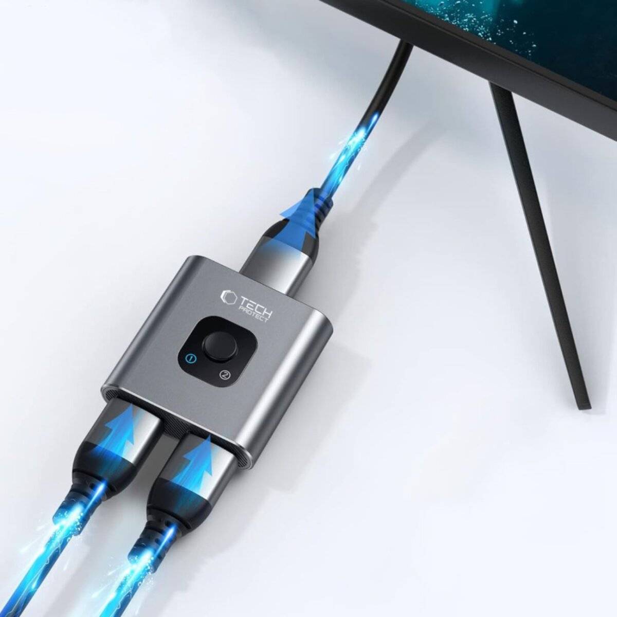 Tech-Protect HB07 HUB Adapter 2in1 HDMI 4K 60HZ - grau