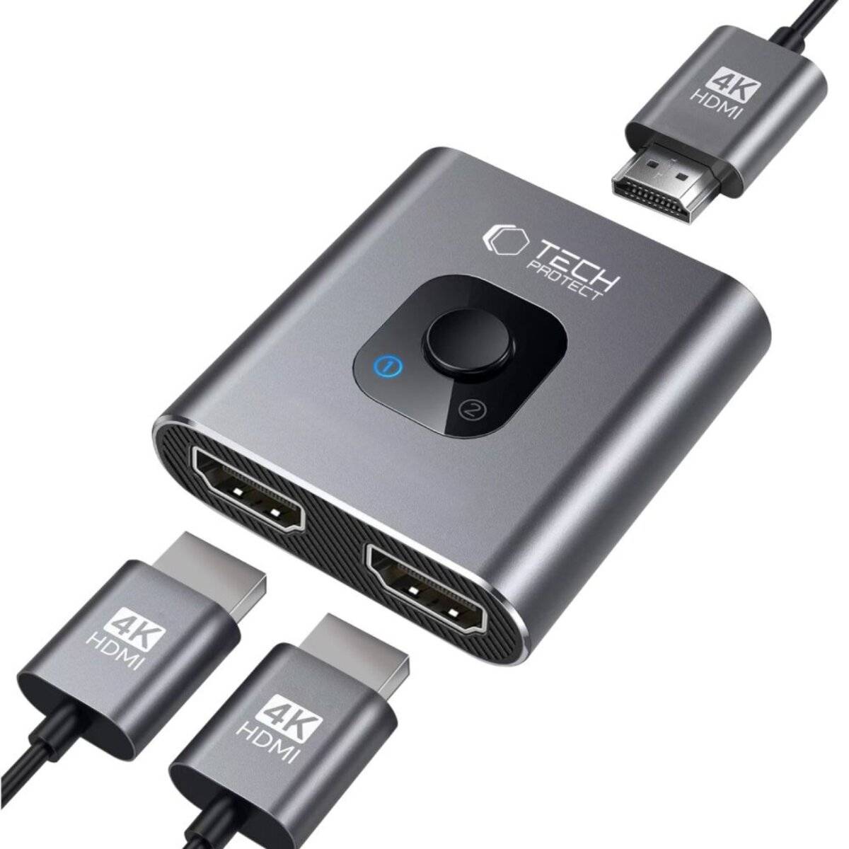 Tech-Protect HB07 HUB Adapter 2in1 HDMI 4K 60HZ - grau