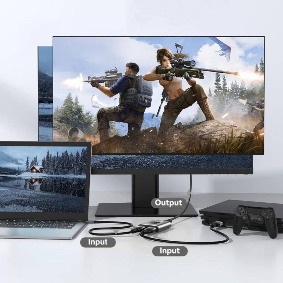 Tech-Protect HB07 HUB Adapter 2in1 HDMI 4K 60HZ - grau