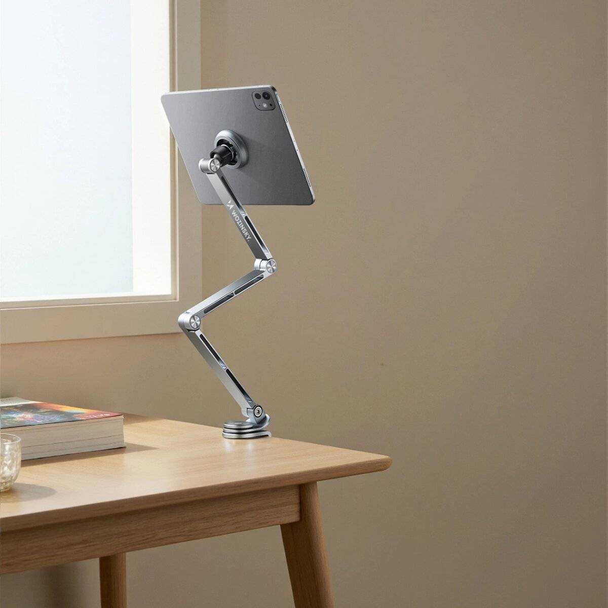 Wozinsky WTY0YS1 Magnethalterung, 360° drehbar, solide, Telefon Tablet - grau