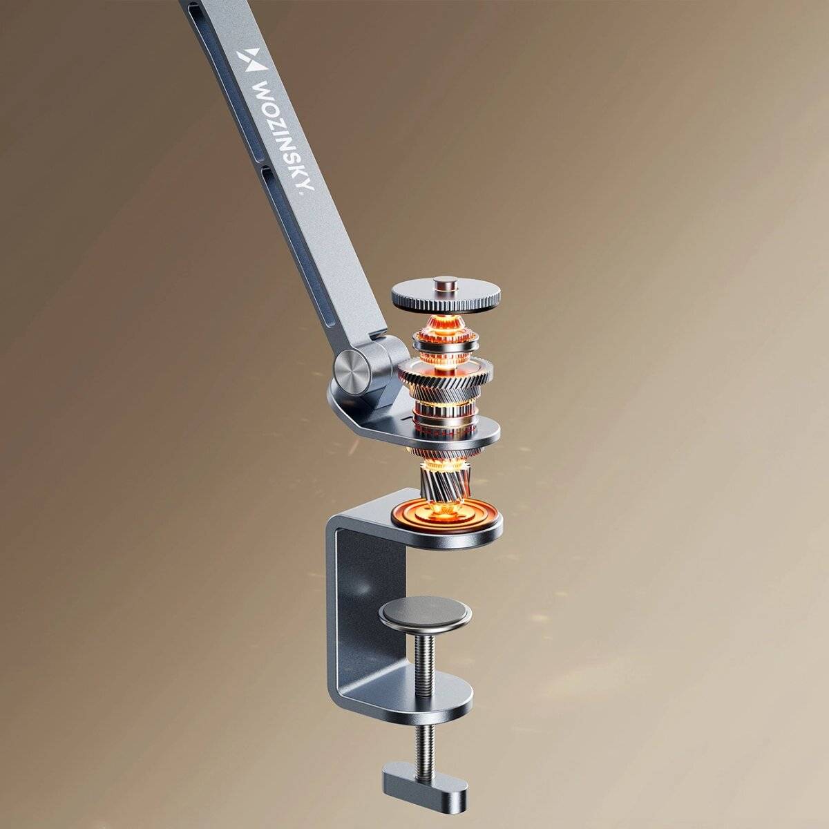 Wozinsky WTY0YS1 Magnethalterung, 360° drehbar, solide, Telefon Tablet - grau