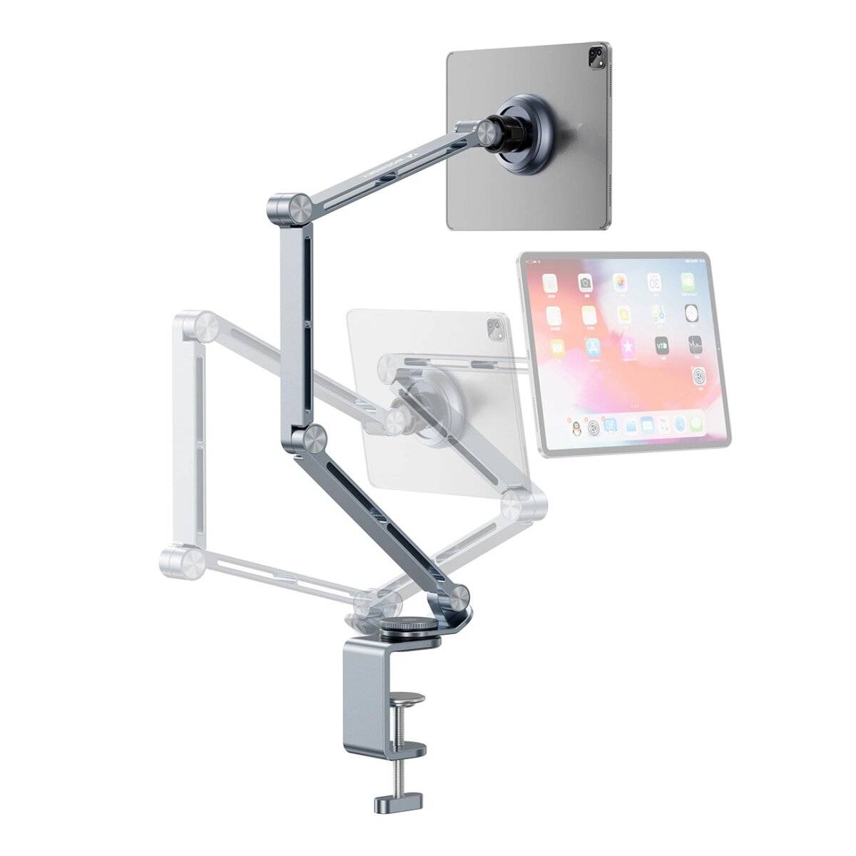 Wozinsky WTY0YS1 Magnethalterung, 360° drehbar, solide, Telefon Tablet - grau