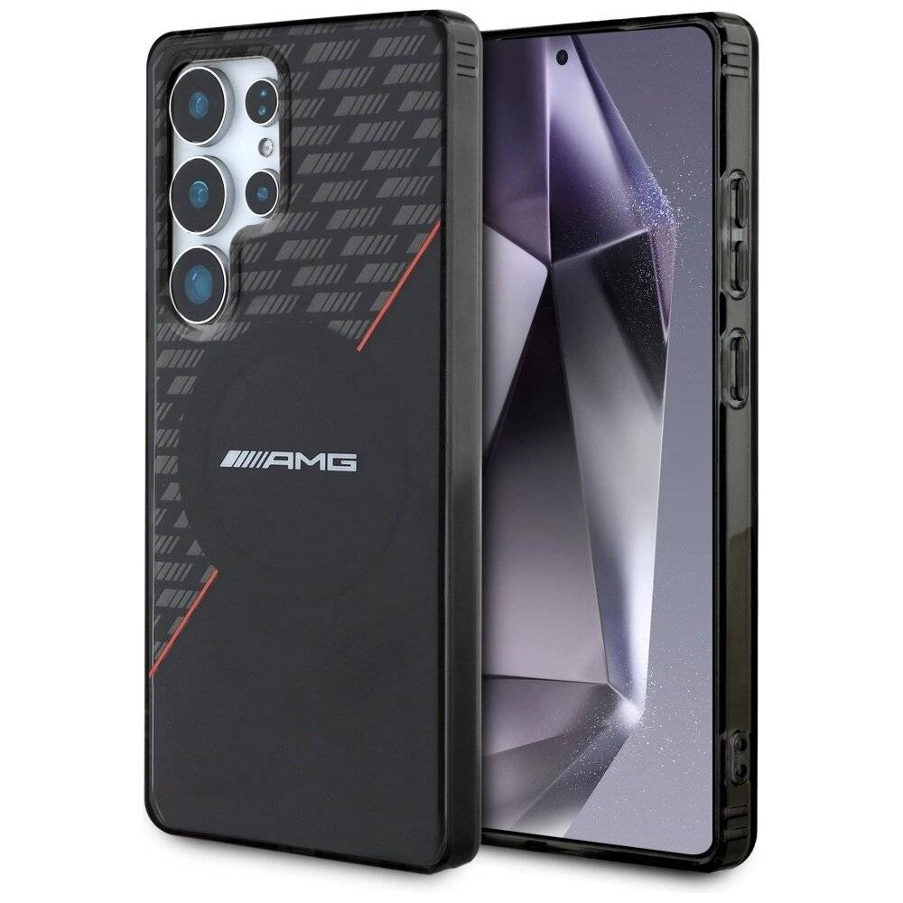 AMG Double Layer Rhombs MagSafe Case Samsung Galaxy S25 Ultra - Schwarz/Rot