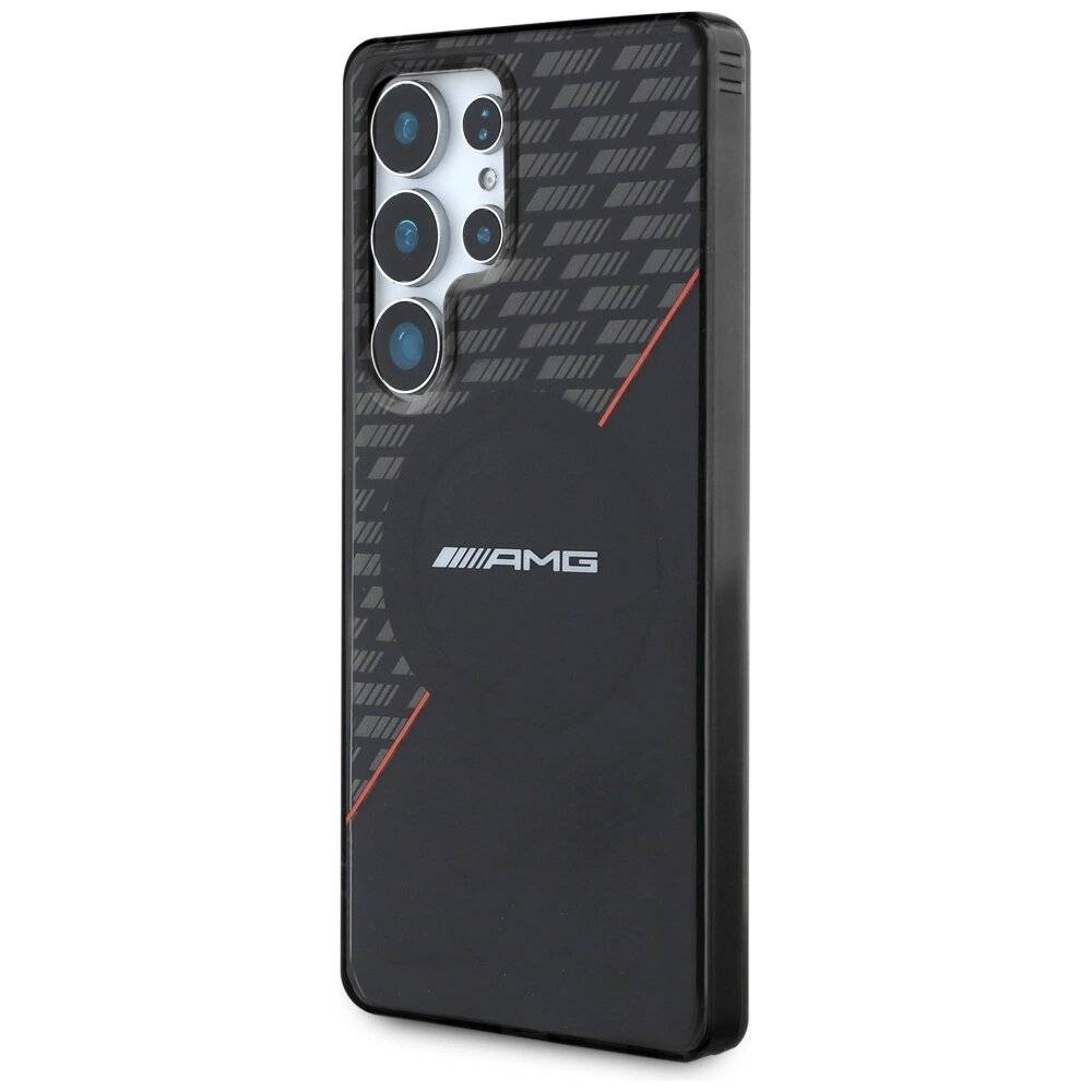 AMG Double Layer Rhombs MagSafe Case Samsung Galaxy S25 Ultra - Schwarz/Rot