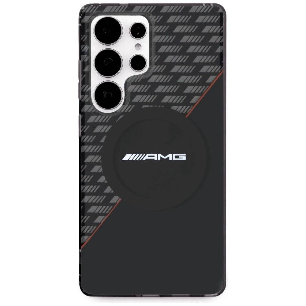 AMG Double Layer Rhombs MagSafe Case Samsung Galaxy S25 Ultra - Schwarz/Rot