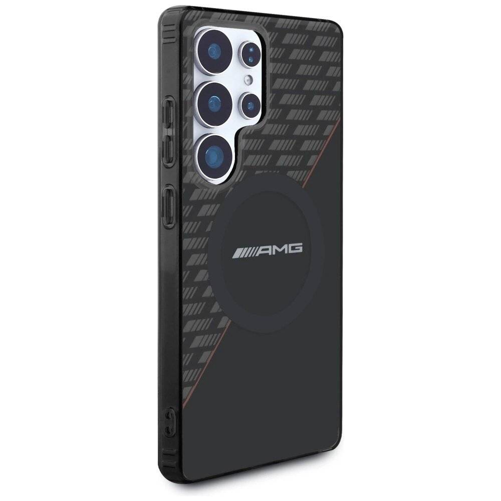 AMG Double Layer Rhombs MagSafe Case Samsung Galaxy S25 Ultra - Schwarz/Rot