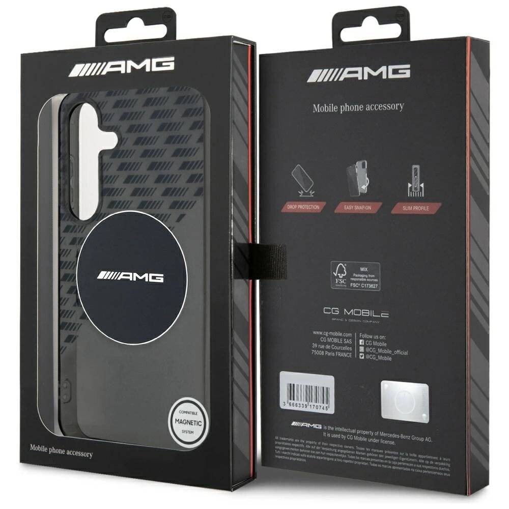AMG Transparent Rhombs MagSafe Case Samsung Galaxy S25 - Schwarz
