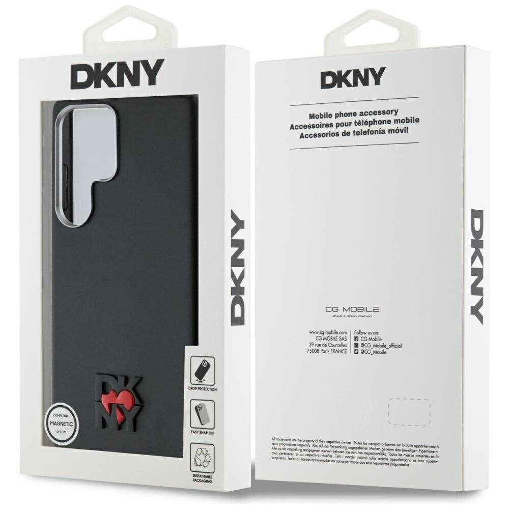 DKNY Leather Heart of NY Schutzhülle Samsung Galaxy S25 Ultra, Schwarz