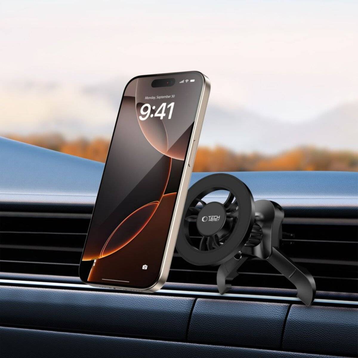 Tech-Protect N56 Magnetische MagSafe Kfz-Lüftungshalterung - Schwarz