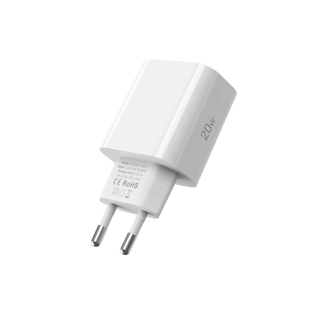Tech-Protect NC20W Wandladegerät USB-C-Anschluss Weiß