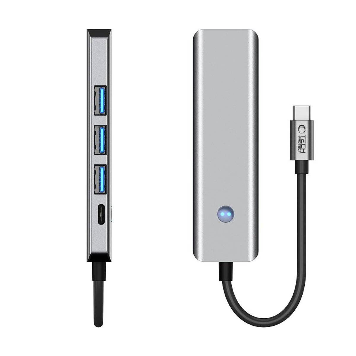 Tech-Protect HB01 HUB Adapter 5in1 USB-C + USB3.0 HDMI 4K 60Hz PD100W - grau