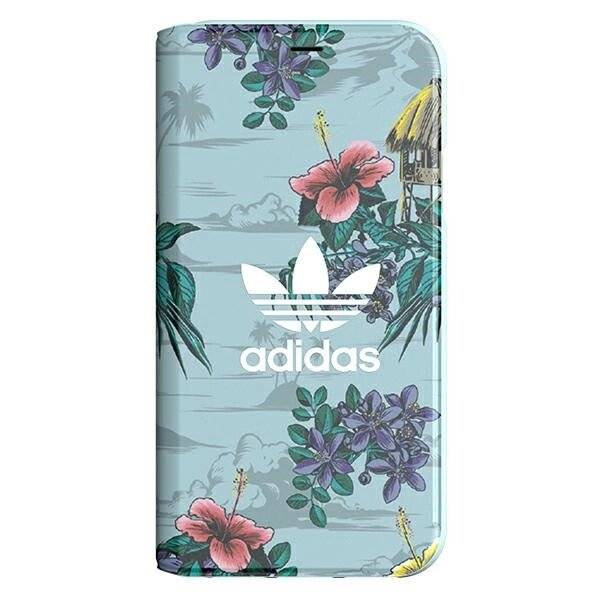 Adidas Booklet Case Floral iPhone X / XS - Grau
