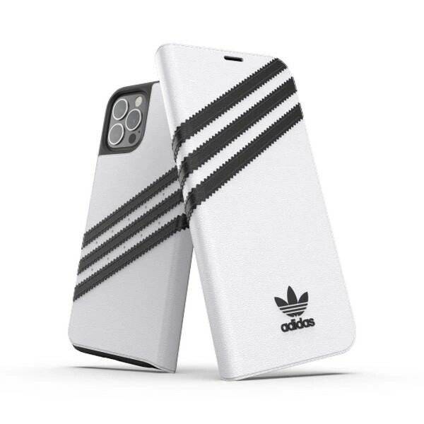 Adidas OR Booklet Case PU iPhone 12 / Pro 6.1″ - weiß schwarz