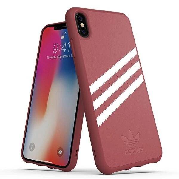 Adidas OR geformte PU-Wildleder-iPhone Xs Max-Hülle - Rosa