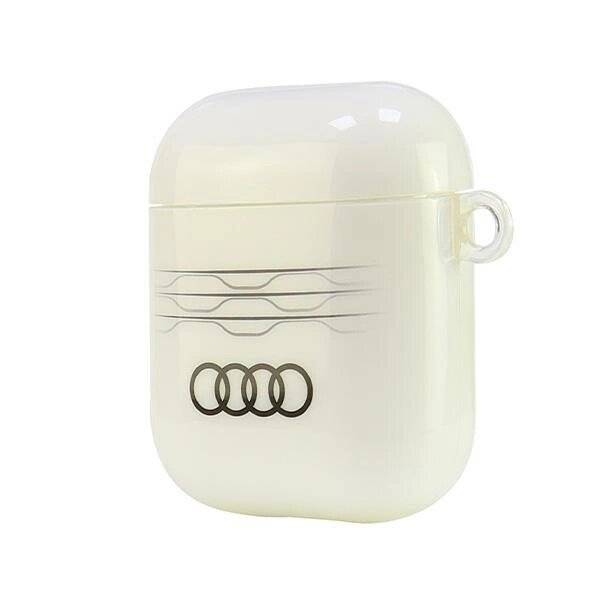 Audi IML-Hülle geometrischem Muster AirPods 1/2 – Weiß