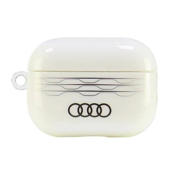 Audi IML-Hülle geometrischem Muster AirPods Pro 2, Weiß