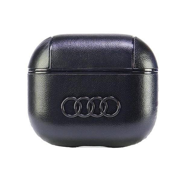 Audi Lederhülle großem Logo AirPods 3 – Schwarz
