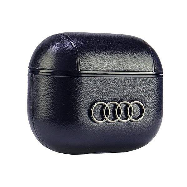 Audi Lederhülle großem Logo AirPods 3 – Schwarz