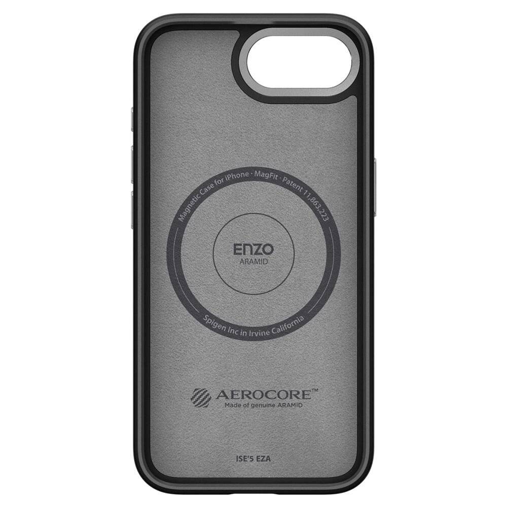 Spigen Enzo Aramid MagSafe iPhone 16e Hülle - Schwarz