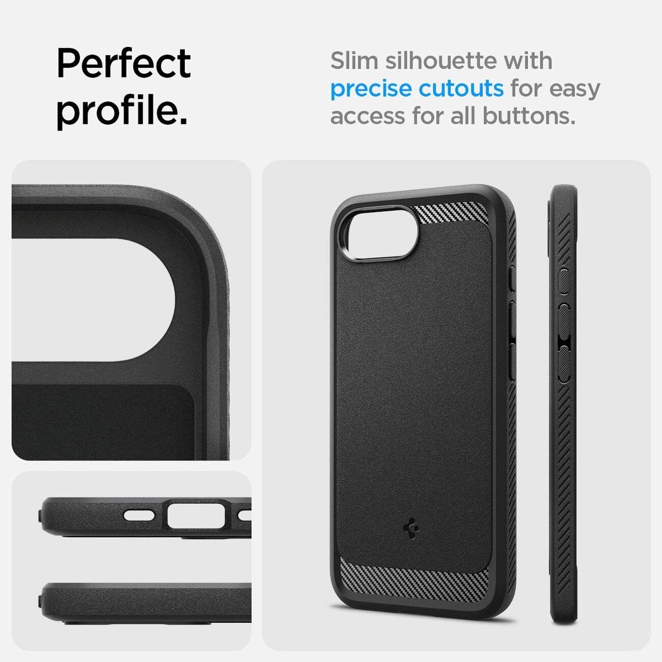 Spigen Rugged Armor MagSafe iPhone 16e Hülle - Schwarz