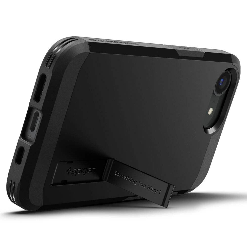 Spigen Tough Armor Case MagSafe iPhone 16e Ständer - Schwarz