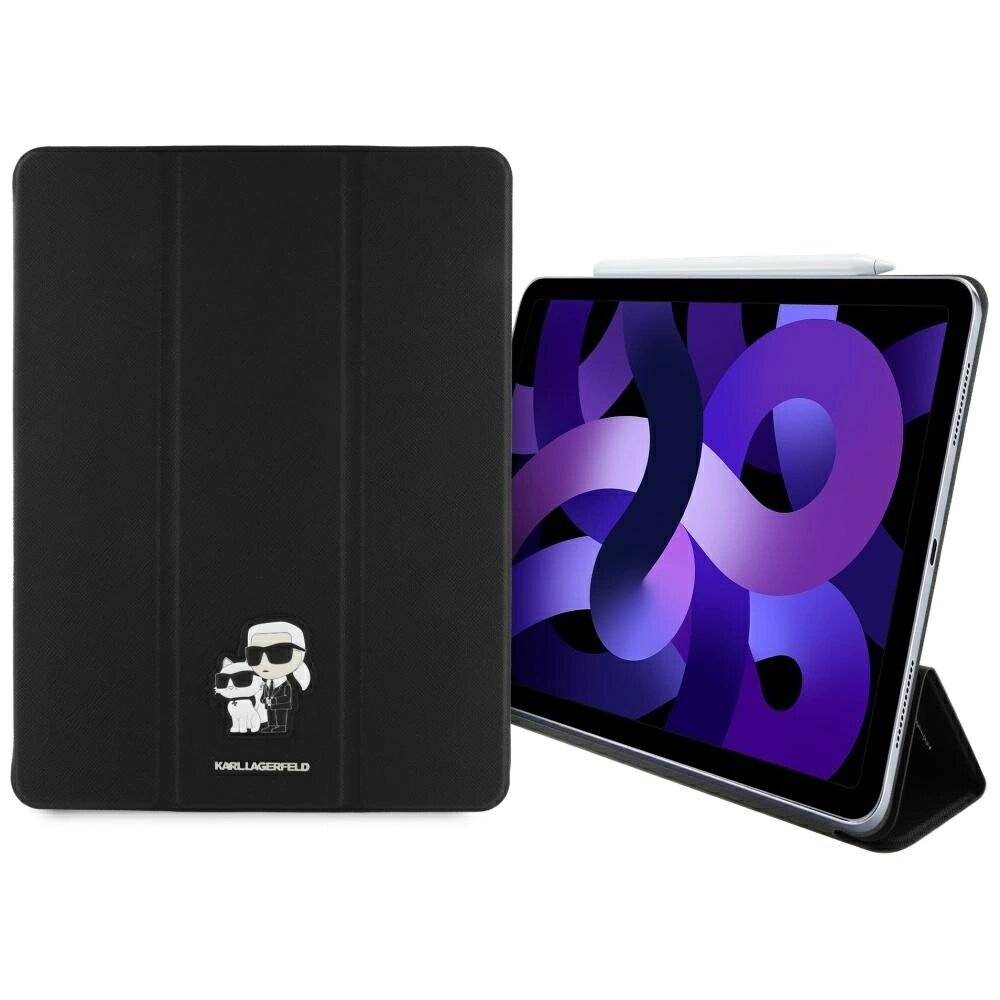 Karl Lagerfeld Saffiano Magnetische & Choupette iPad Air 13″ 2024 Buchcover-Hülle - Schwarz