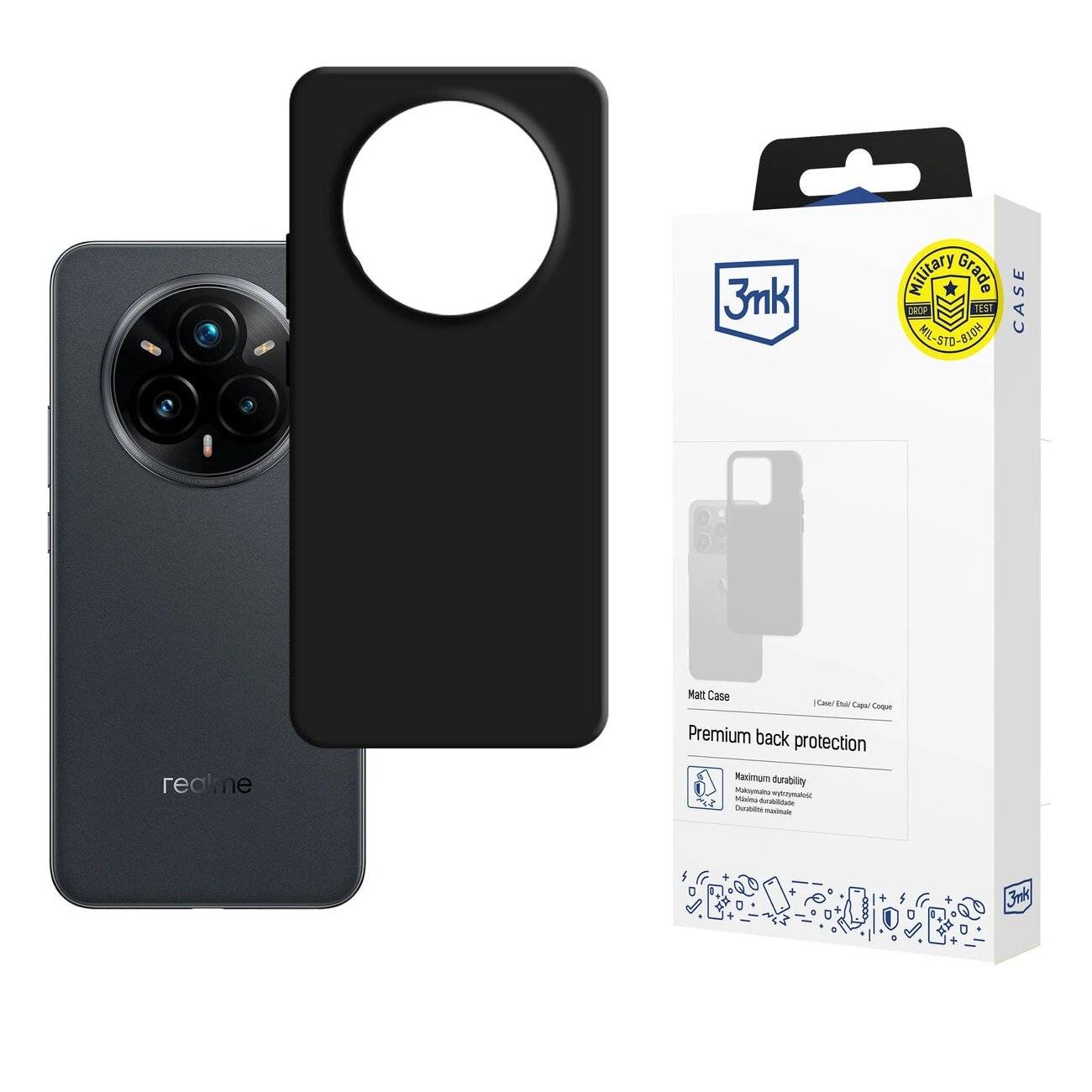 3mk Matt Case Realme 14 Pro+ - Schwarz