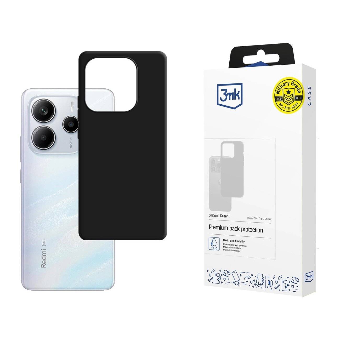 3mk Silikonhülle Xiaomi Redmi Note 14 5G - Schwarz