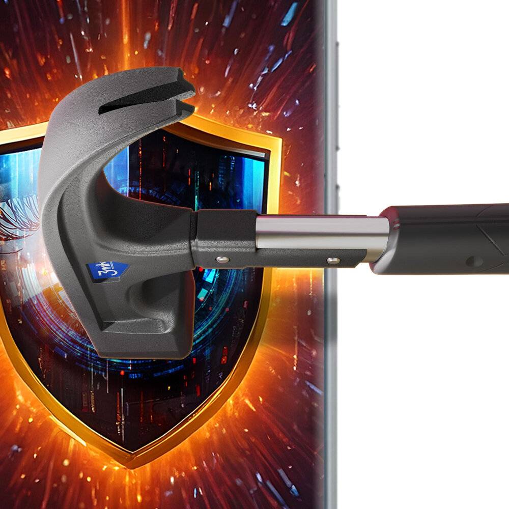 Ein stilisiertes Bild, das ein VR-Headset mit einem digitalen Schildsymbol zeigt und Cybersicherheitsschutz in virtuellen Umgebungen andeutet.