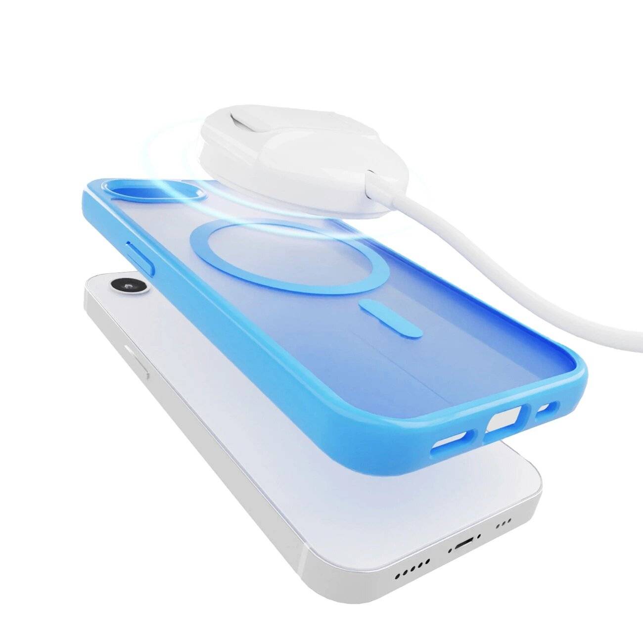 Puro Cover TPU „GRADIENT“ Magsafe Farbverlaufseffekt iPhone 16E, blau