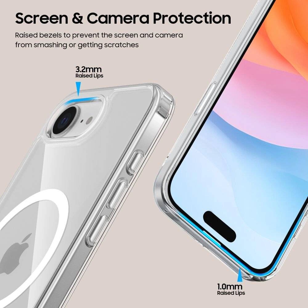 Tech-Protect FlexAir Hybrid MagSafe iPhone 16e Hülle - Durchsichtig