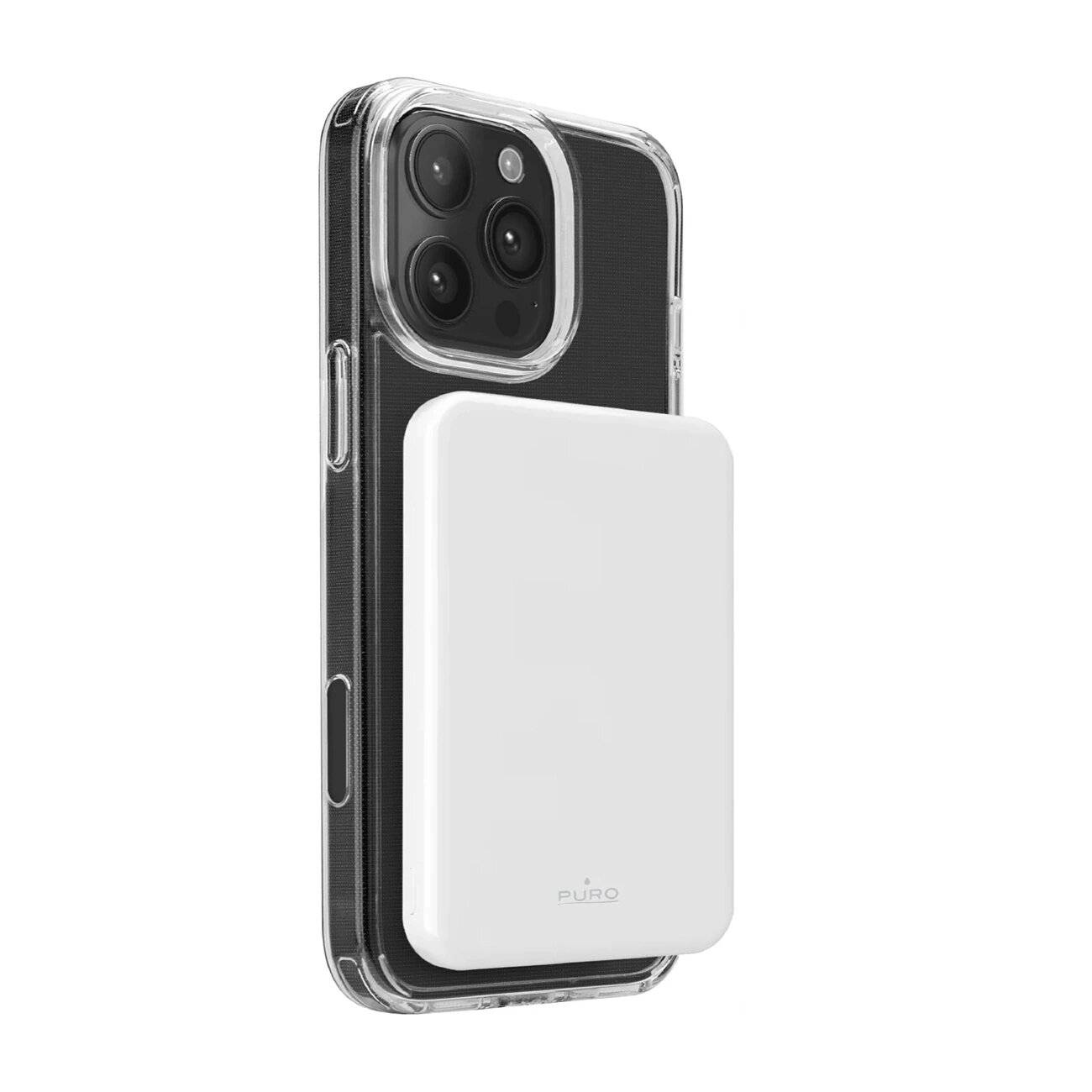 Powerbank Puro Mag Plus 5000mAh 20W Qi2 MagSafe 1x USB-C Power Delivery - weiß