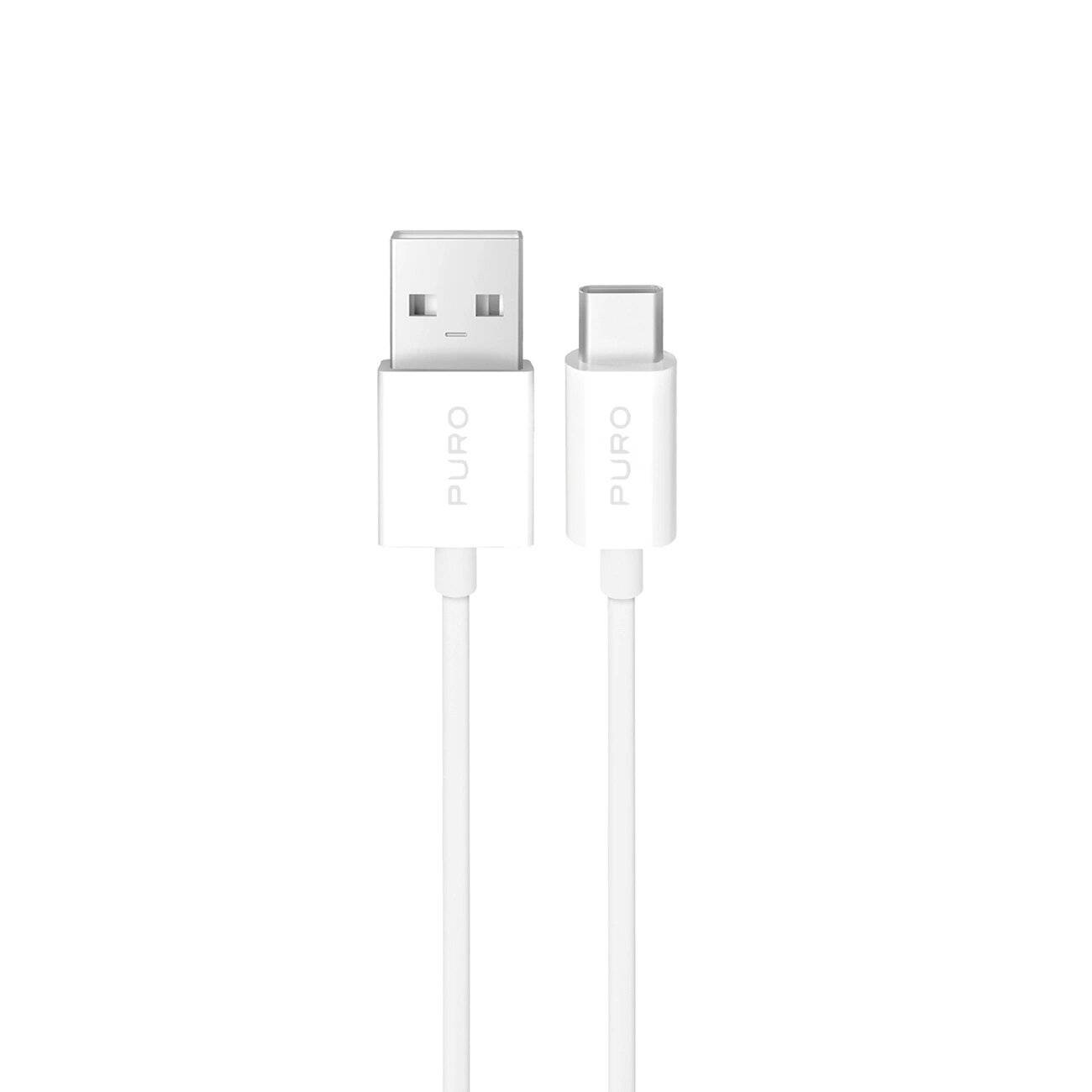 Puro 10W TPE USB-A - USB-C Kabel 2m Weiß