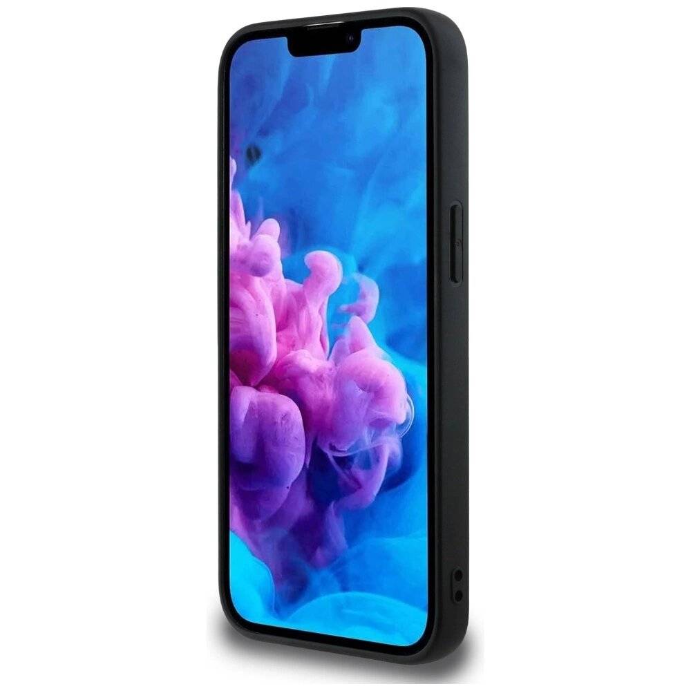 DKNY Repeat Texture Pattern with Tonal Stripe Hülle iPhone 16e - Schwarz