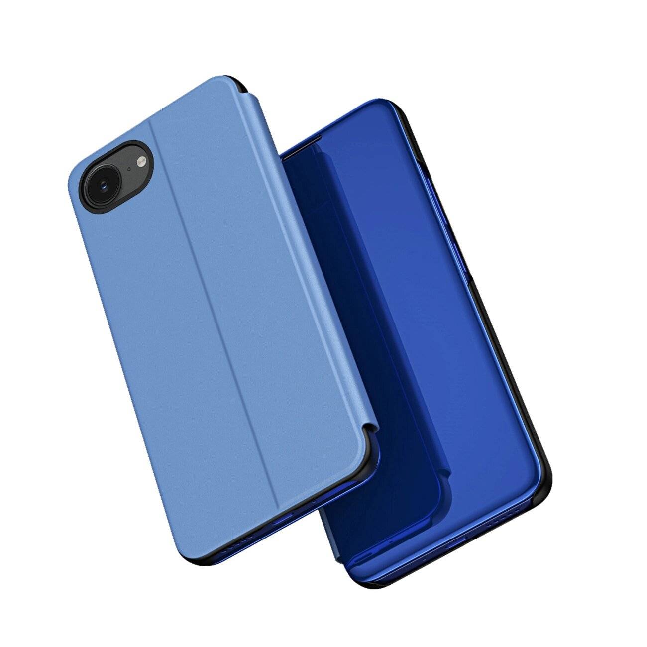 Clear View Case iPhone 16e Flip Cover - Blau