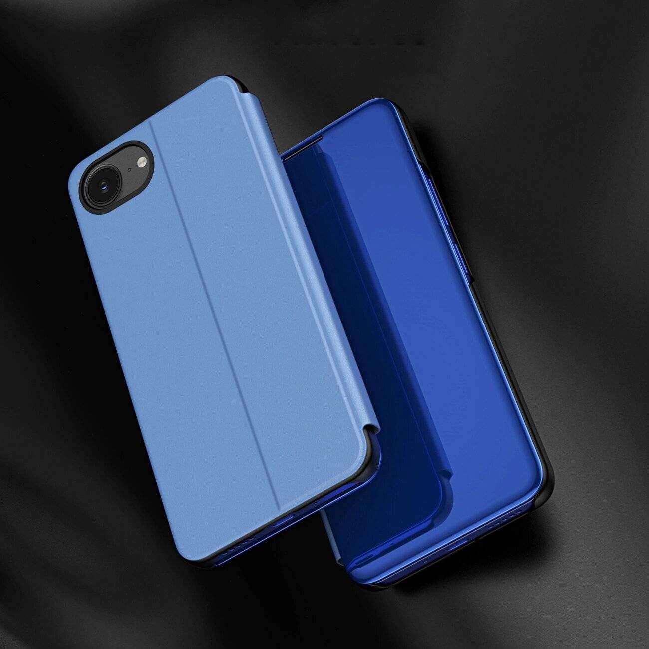 Clear View Case iPhone 16e Flip Cover - Blau