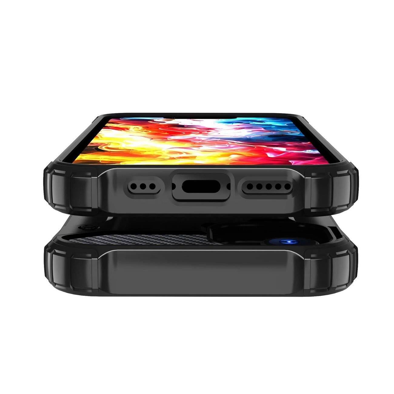 Hybrid Armor Case iPhone 16e - Schwarz