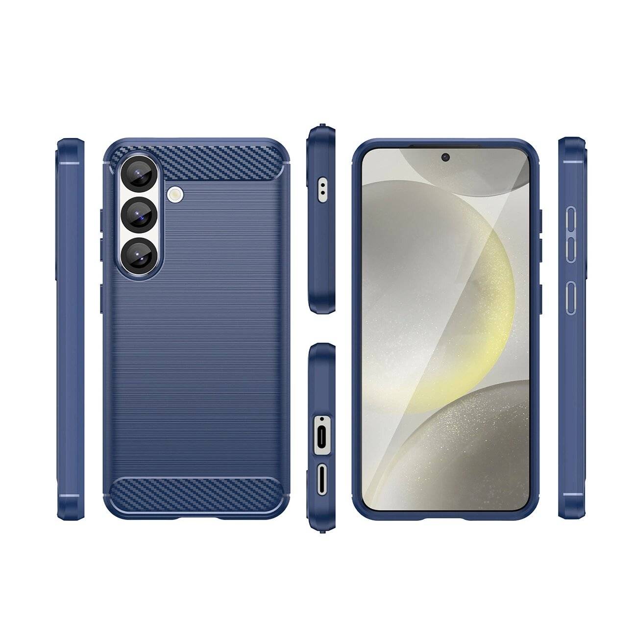 Carbon Case Samsung Galaxy S25 Edge - Blau
