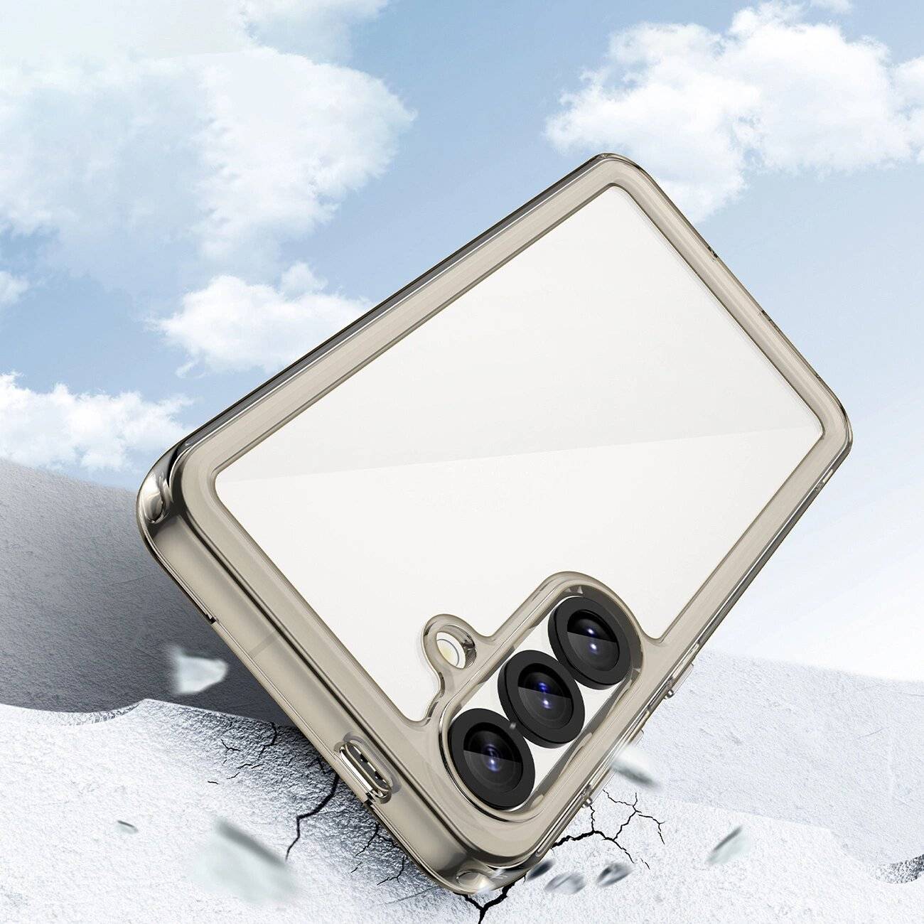 Outer Space Case iPhone 16e Flexible Rahmenabdeckung - Durchscheinend, Schwarz