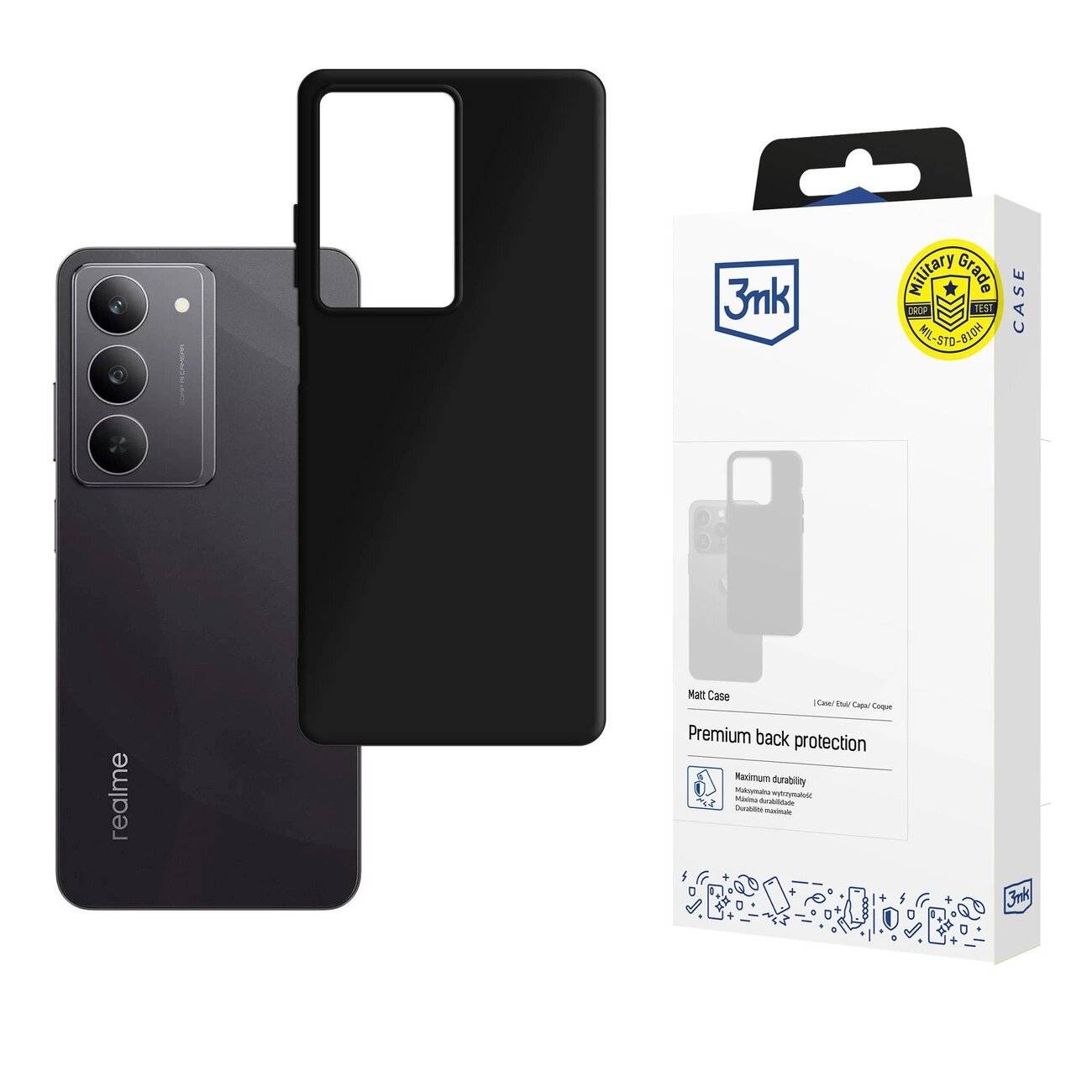 3mk Matt Case Realme 14x - Schwarz