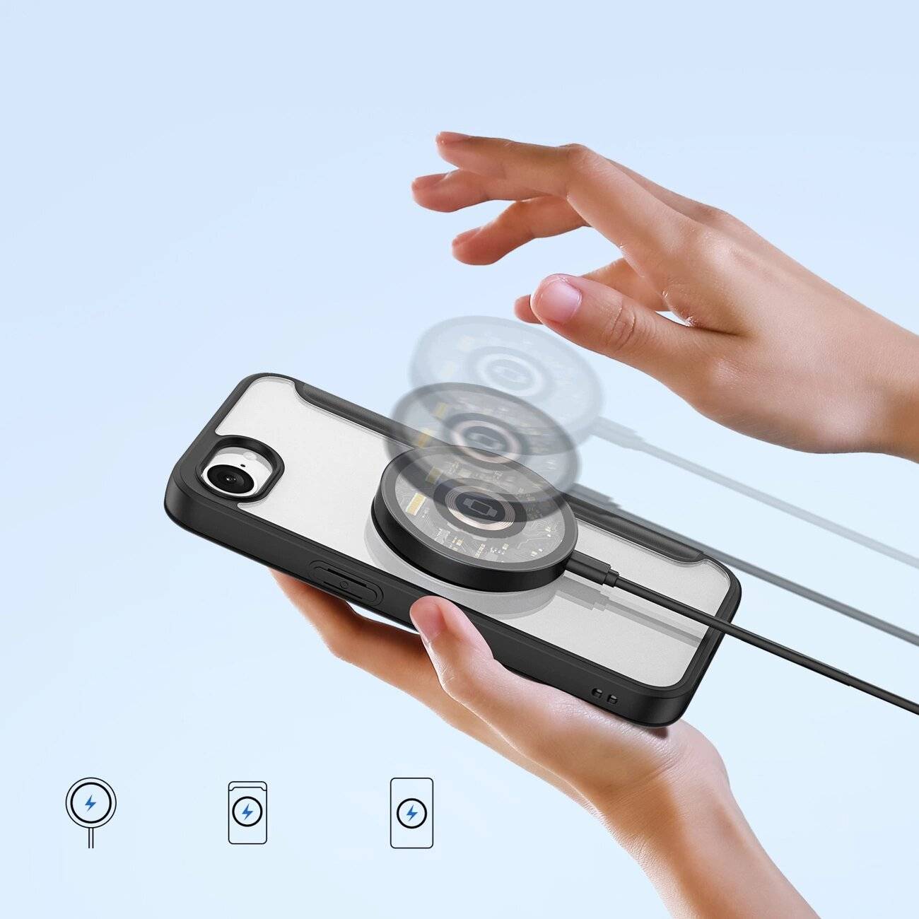 Dux Ducis Skin X Pro Case MagSafe iPhone 16e - Schwarz