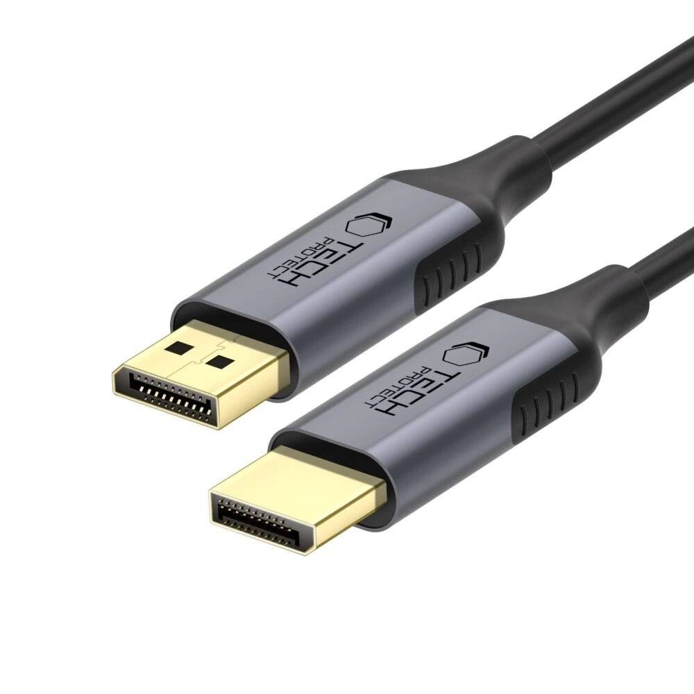Tech-Protect UltraBoost DisplayPort 1.4 4K 60Hz Kabel 2m - Schwarz