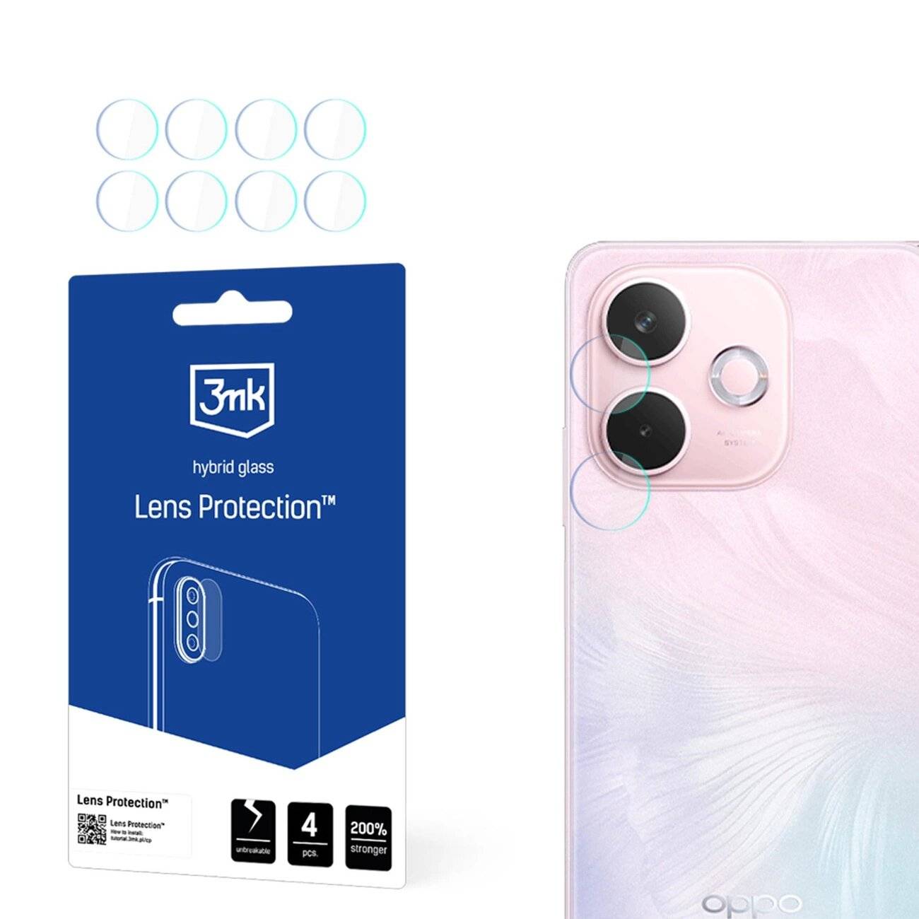 3mk Linsenschutz Hybridglas Kameraobjektiv Oppo A5 Pro 5G