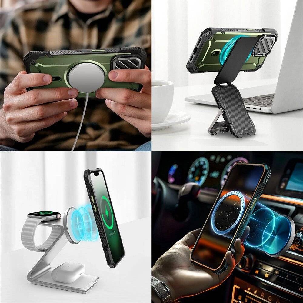 Supcase UB XT Mag MagSafe iPhone 16e Hülle - Olivgrün