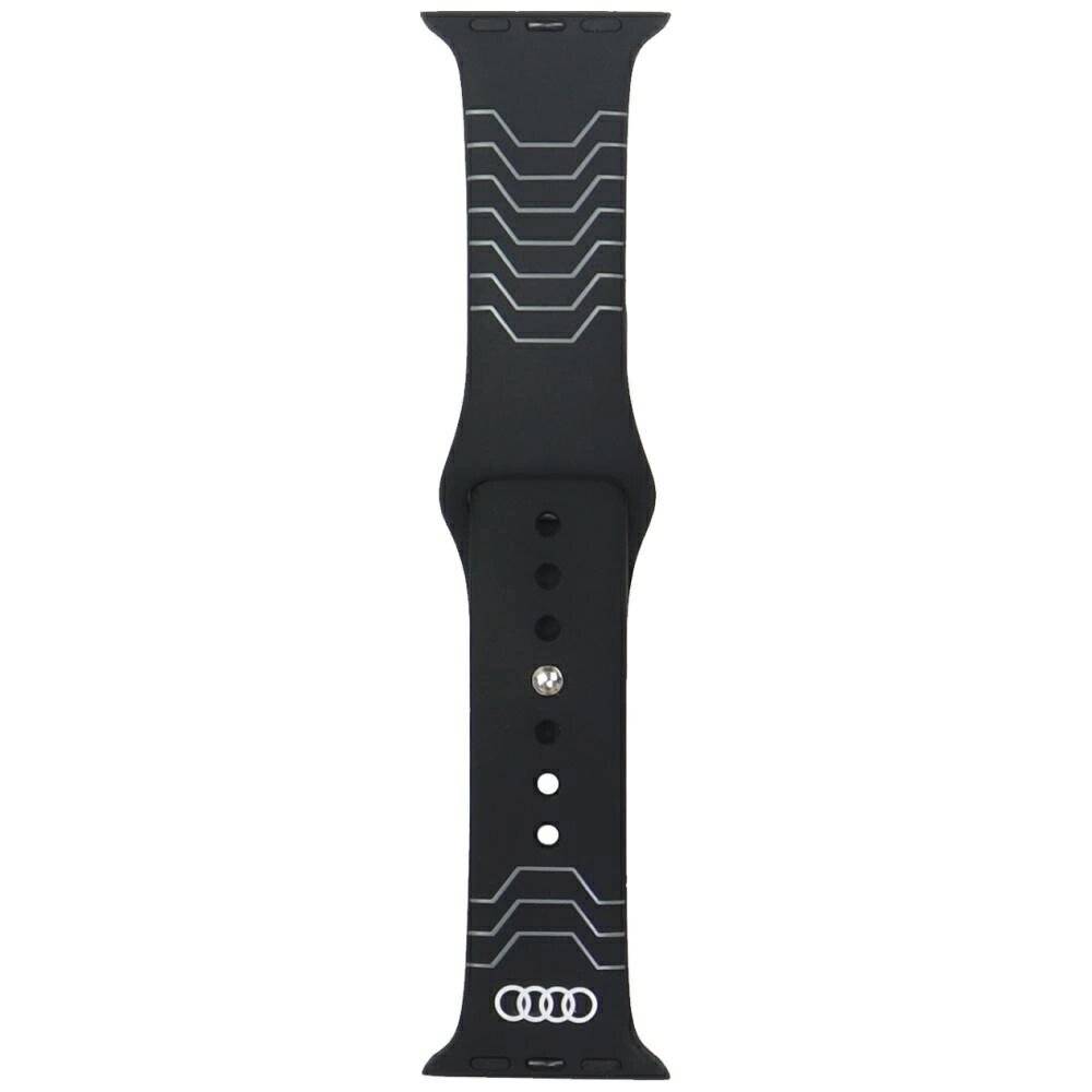 Audi Watch Silikon geometrischem Muster Apple 40 / 41 42 mm - schwarz