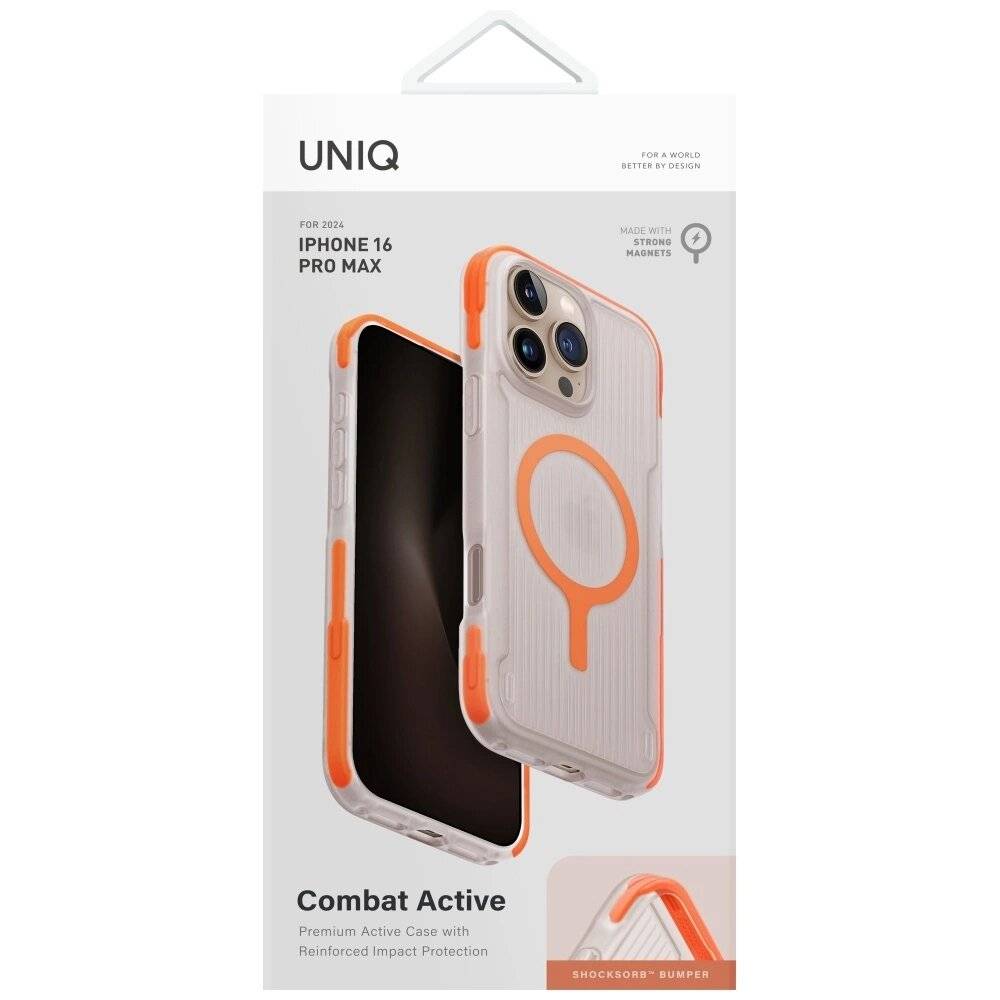 Uniq Combat Active Magclick Ladehülle iPhone 16 Pro Max - Orange